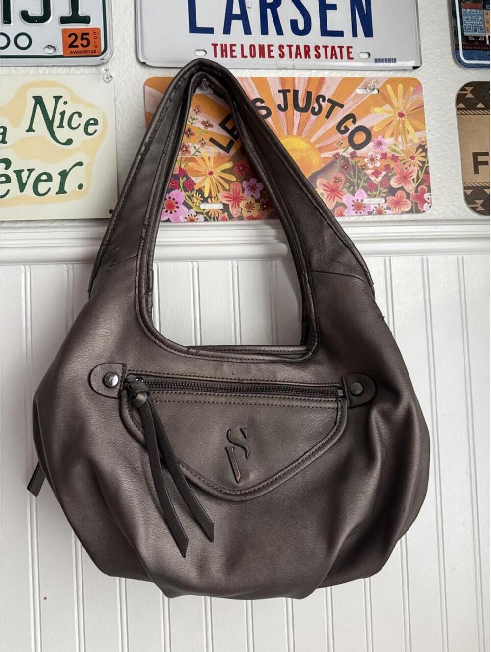 Y2K style Simply Vera Vera Wang Metallic Pewter Hobo Purse